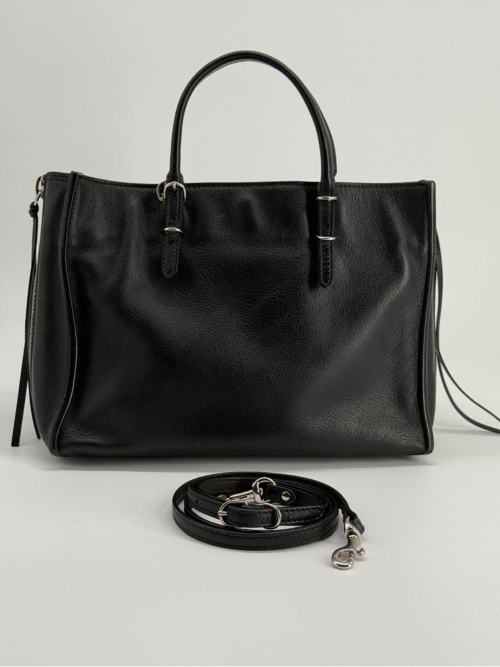 Balenciaga Mini Papier A4 Two Tone Black Leather Shoulder Bag - Picture 11 of 11